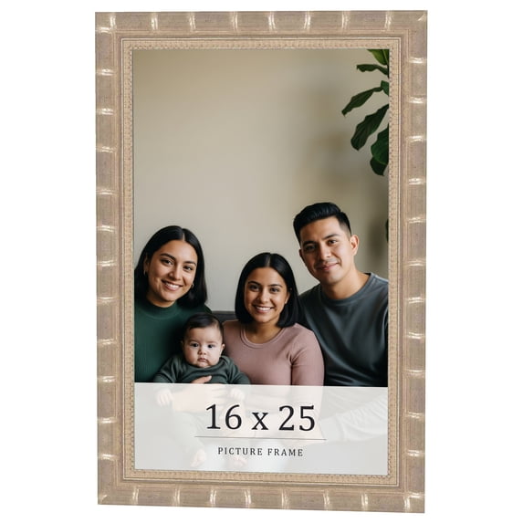 16x25 Frame Silver Real Wood Picture Frame Width 1.5 inches | Interior Frame Depth 0.5 inches |