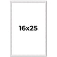 thumbnail image 1 of 16x25 Frame White Real Wood Picture Frame Width 0.75 inches | Interior Frame Depth 0.5 inches |, 1 of 8
