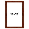 thumbnail image 1 of 16x25 Walnut Brown Veneer Real Wood Picture Frame Width 1.75 inches | Interior Frame Depth 0.5, 1 of 8