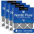 thumbnail image 1 of 16x25x1 (15_1/2x24_1/2) Furnace Air Filters MERV 12 Pleated Plus Carbon 4 Pack, 1 of 7