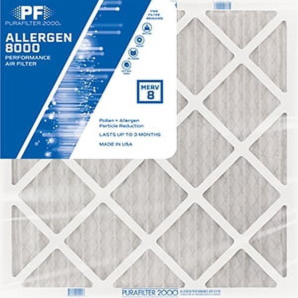 16x25x1 (15.75 x 24.75) PURAFILTER 2000® Allergen 8000 MERV 8 Air Filter