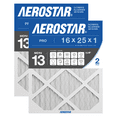 thumbnail image 1 of Aerostar 16x25x1 MERV 13 Pleated Air Filter, 2 Pack, Furnaces Filter, HVAC Filter, 1 of 7