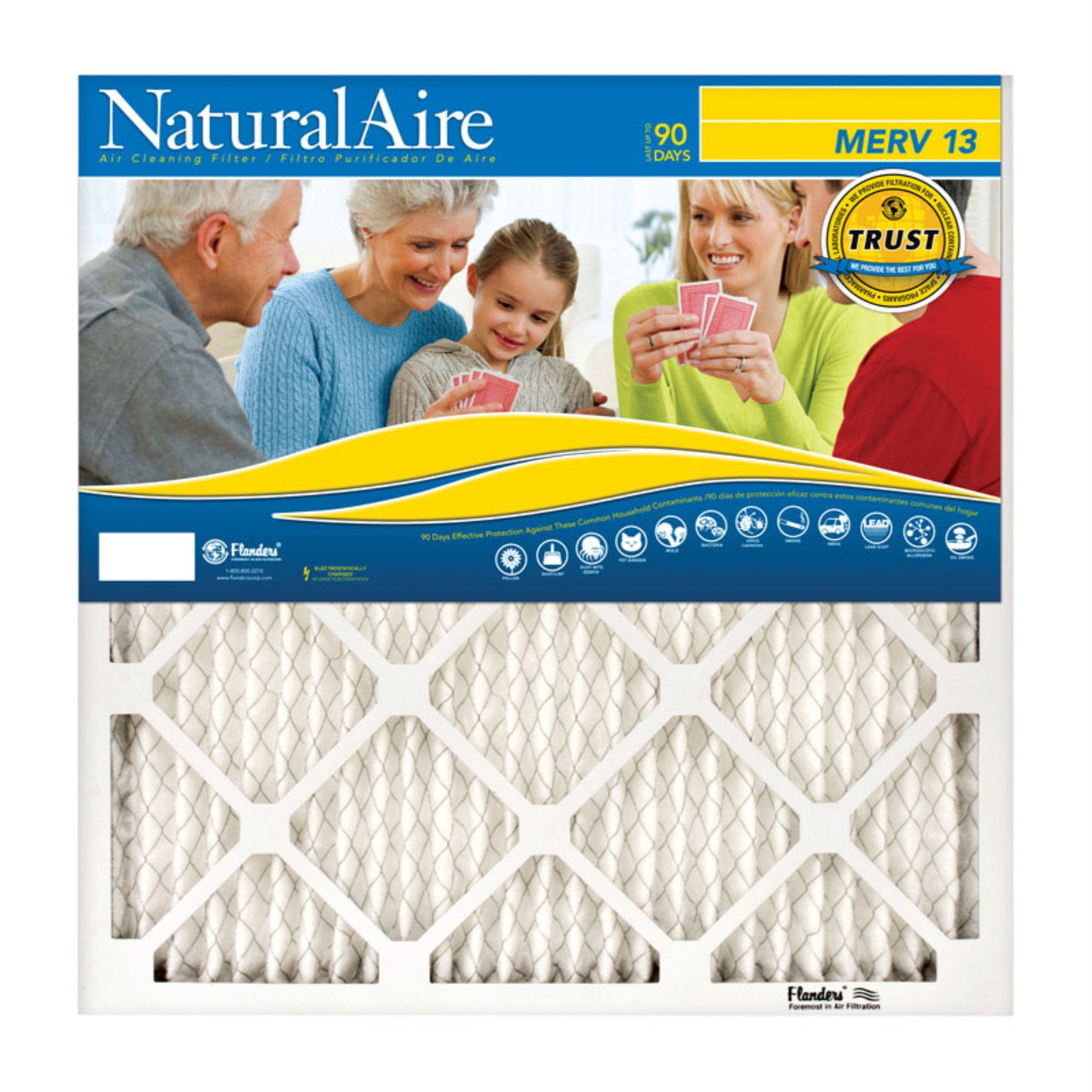 16x25x1 NaturalAire Healthy Ultra MERV 13 Filters 95003.011625 12 pack Walmart Business Supplies