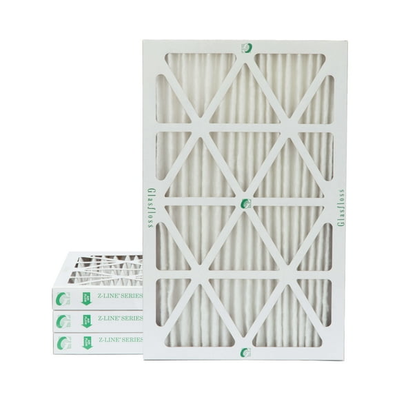 16x25x2 MERV 13 Pleated AC Furnace Air Filters by Glasfloss Industries. 4 Pack