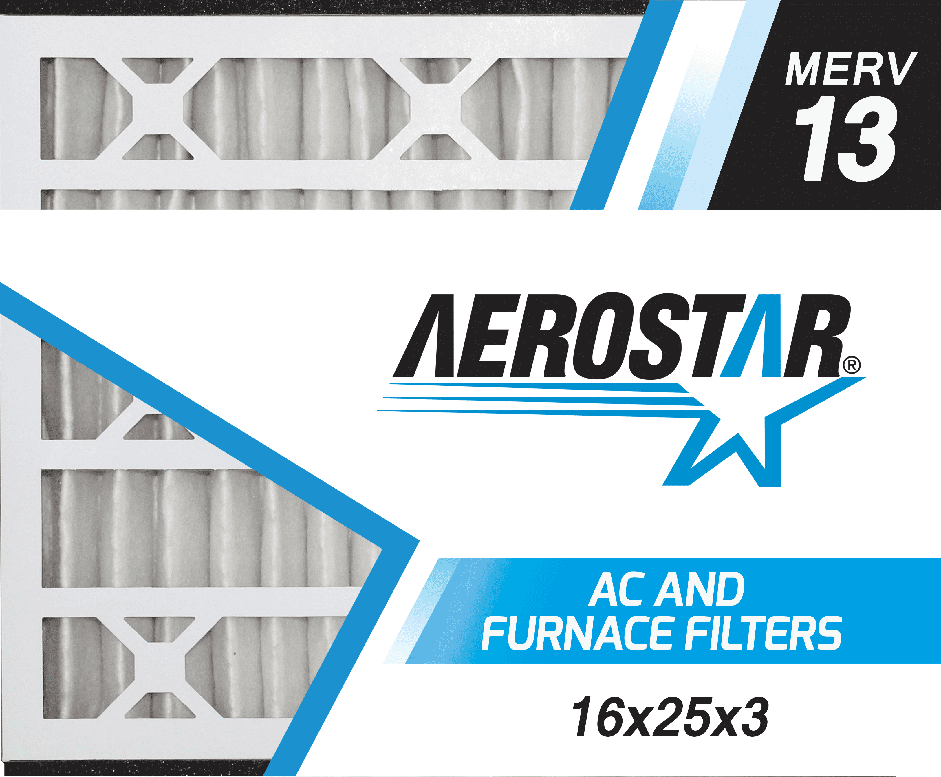 16x25x3 Trion Air Bear Replacement Furnace Air Filters by Aerostar Merv 13 Box of 3