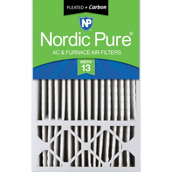 16x25x5 (4 3/8) Honeywell Replacement Air Filters MERV 13 Plus Carbon 1 Pack