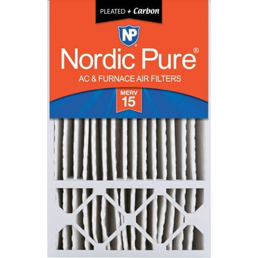 16x25x5 (4 3/8) Honeywell Replacement Air Filters MERV 15 Plus Carbon 1 Pack