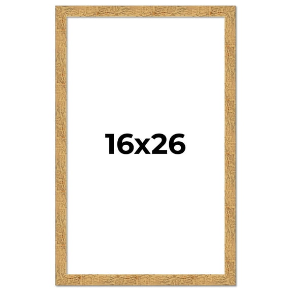 16x26 Frame Beige Real Wood Picture Frame Width 1.25 inches | Interior Frame Depth 0.5 inches |