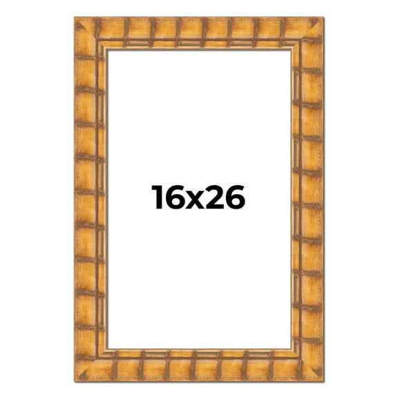 16x26 Frame Beige Real Wood Picture Frame Width 3 inches | Interior Frame Depth 0.5 inches |