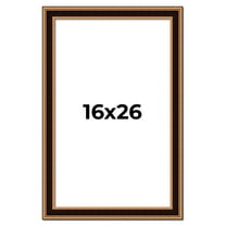 16x26 Frame Gold Brown Plein Air Vintage Solid Wood Picture Frame | 1.75 Inches Moulding Width |