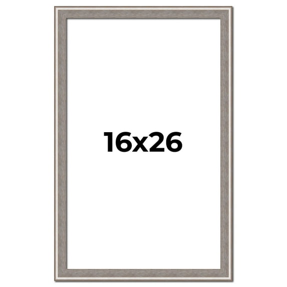 16x26 Frame Grey Real Wood Picture Frame Width 1.25 inches | Interior Frame Depth 0.5 inches | Hans