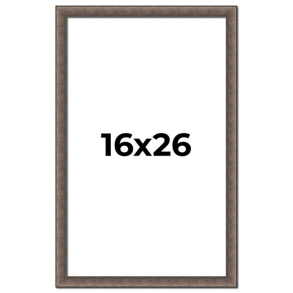 16x26 Frame Silver Real Wood Picture Frame Width 1.25 Inches | Interior Frame Depth 0.5 Inches |