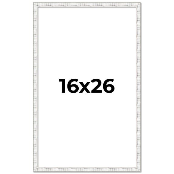 16x26 Frame White Real Wood Picture Frame Width 0.75 inches | Interior Frame Depth 0.5 inches |
