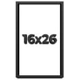 thumbnail image 1 of 16x26 Shadow Box Frame Black | 1 inches Deep Real Wood Contemporary Shadowbox Display Frame | UV, 1 of 8