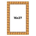 thumbnail image 1 of 16x27 Frame Beige Real Wood Picture Frame Width 3 inches | Interior Frame Depth 0.5 inches |, 1 of 8