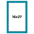 thumbnail image 1 of 16x27 Frame Blue Teal Burl Wood Picture Frame | 1.75 Inch Moulding Width | Interior Frame Depth 0.5, 1 of 8