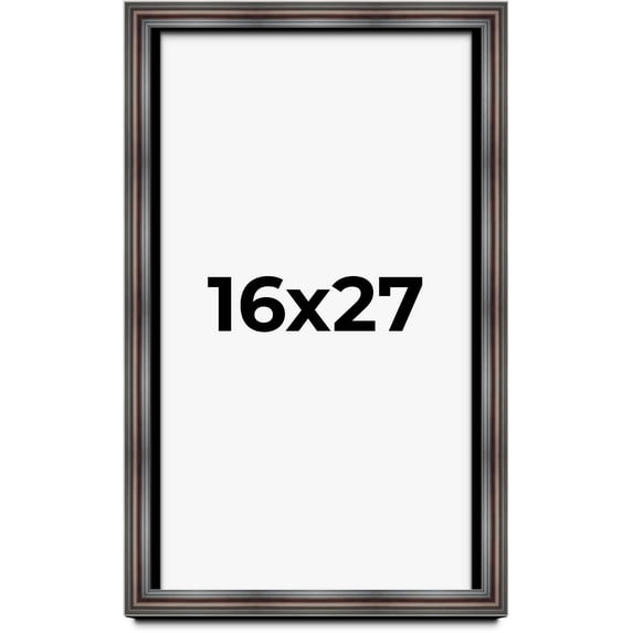 16x27 Shadow Box Frame Brown Cherry | 2.625 Inches Deep Pine Wood Traditional Shadowbox Display