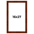 thumbnail image 1 of 16x27 Walnut Brown Veneer Real Wood Picture Frame Width 1.75 inches | Interior Frame Depth 0.5, 1 of 8