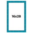 thumbnail image 1 of 16x28 Frame Blue Teal Burl Wood Picture Frame | 1.75 Inch Moulding Width | Interior Frame Depth 0.5, 1 of 8