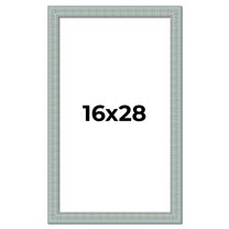 16x28 Frame Blue Teal Distressed Solid Wood Picture Frame | 1.625 Inch Moulding Width | Sonoma Blue