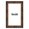thumbnail image 1 of 16x28 Frame Brown Walnut Gold Ornate Trim Solid Wood Plein Air Picture Frame | 3 Inch Moulding, 1 of 8