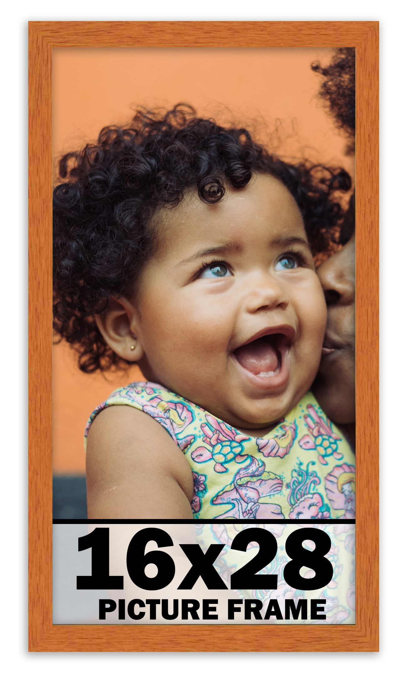 16x28 Frame Honey Pecan Brown Picture Frame - Modern Photo Frame ...