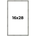 thumbnail image 1 of 16x28 Frame Silver Grey Distressed Solid Wood Picture Frame | 0.75 Inch Moulding Width | Interior, 1 of 8