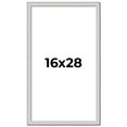thumbnail image 1 of 16x28 Frame Silver Inner Slope Bevel Picture Frame | 1 Inch Moulding Width | 0.75 Inch Rabbet Depth, 1 of 8