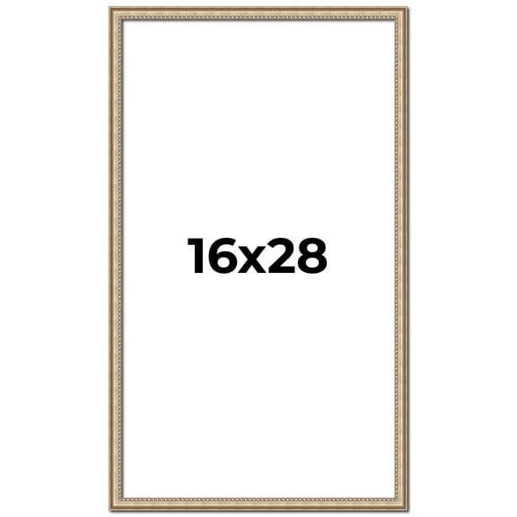 16x28 Frame Silver Real Wood Picture Frame Width 0.75 Inches | Interior Frame Depth 0.5 Inches |