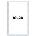 thumbnail image 1 of 16x28 Frame Sterling Silver Solid Wood Picture Frame | 1.25 Inch Moulding Width | 0.75 Inch, 1 of 8