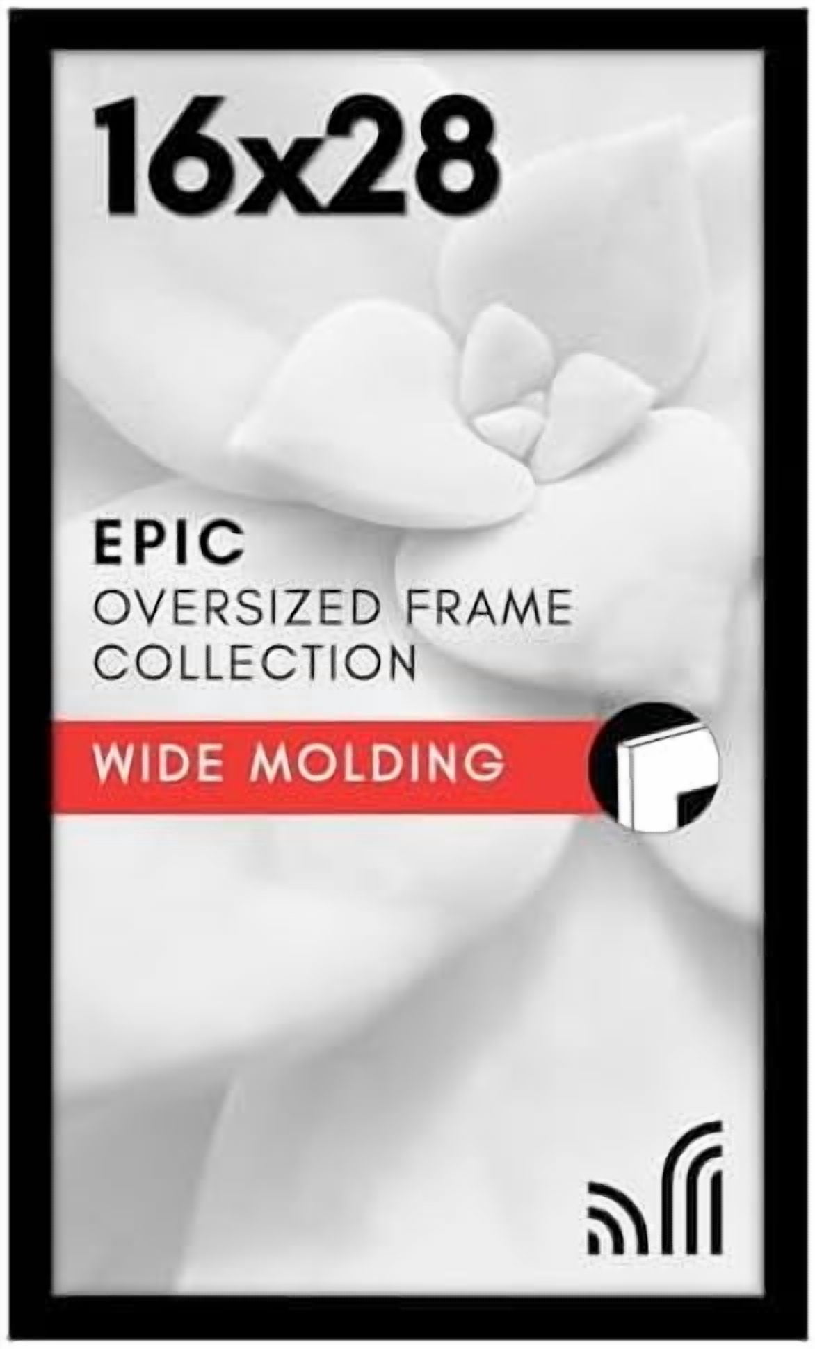 16x28 Picture Frame with Polished Plexiglass - Black Picture Frame ...