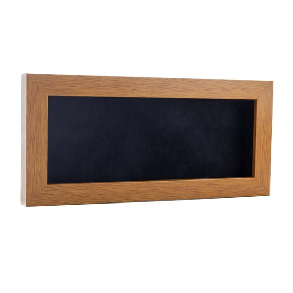 16x28 Shadow Box Frame Light Brown Wood | With a 3/4" Usable Display Depth | Includes a Black Real