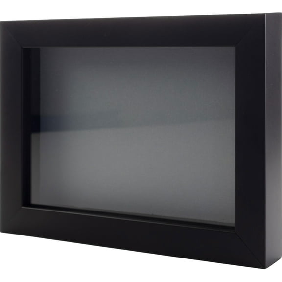 16x28 Shadow Box Frame Painted Black Real Wood with a Grey Acid-Free Backing | 3/4" of Usuable
