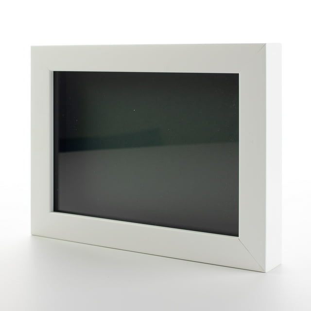 16x28 Shadow Box Frame Painted White Real Wood with a Green Acid-Free Backing | 3/4" of Usuable