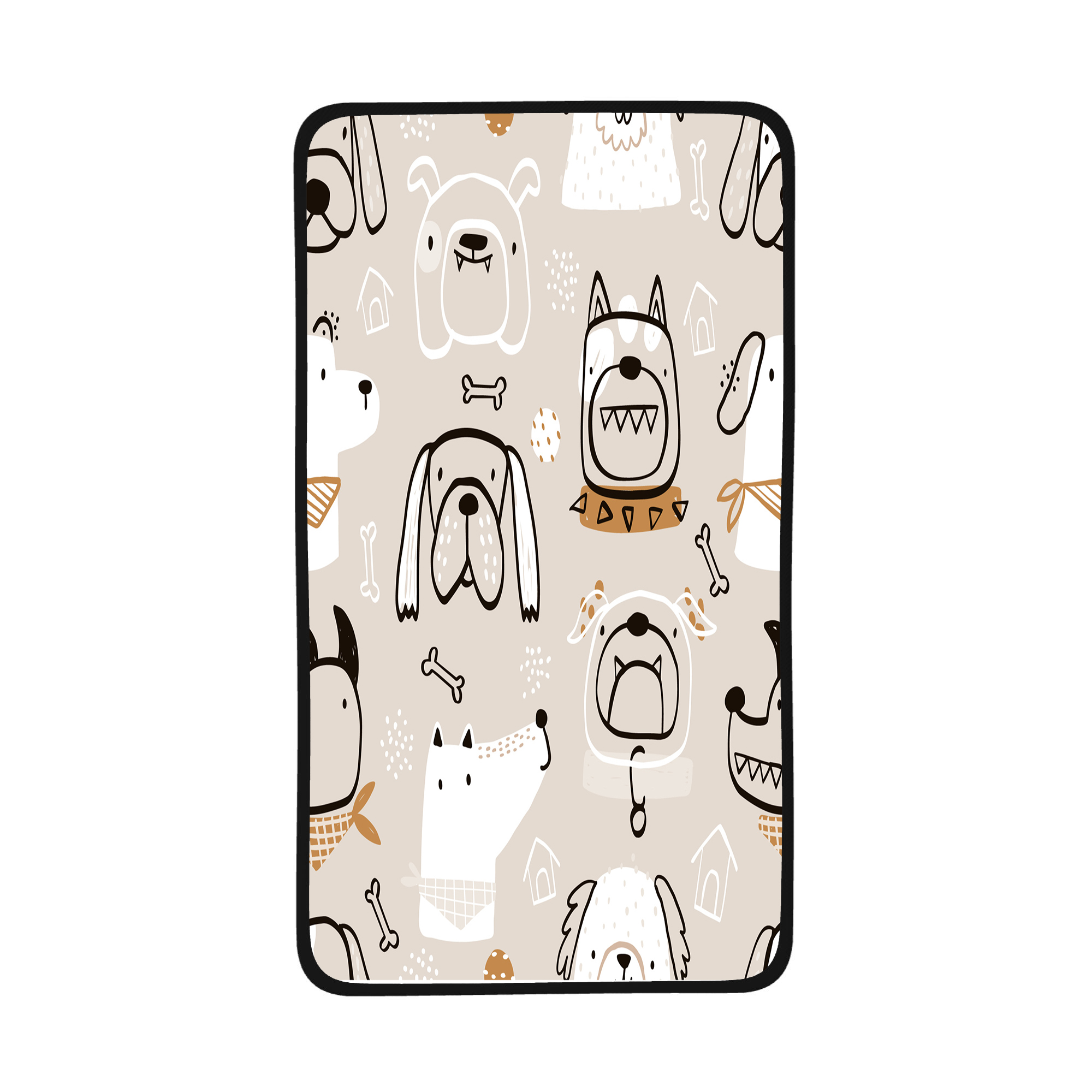 16x28in Coral Velvet Towels Cute Dogs Bones Soft Microfiber Coral