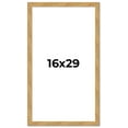 thumbnail image 1 of 16x29 Frame Beige Real Wood Picture Frame Width 1.25 inches | Interior Frame Depth 0.5 inches |, 1 of 8