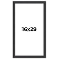 thumbnail image 1 of 16x29 Frame Black Real Wood Picture Frame Width 1.25 Inches | Interior Frame Depth 0.5 Inches |, 1 of 8