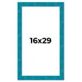 thumbnail image 1 of 16x29 Frame Blue Teal Burl Wood Picture Frame | 1.75 Inch Moulding Width | Interior Frame Depth 0.5, 1 of 8