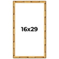 thumbnail image 1 of 16x29 Frame Gold Bamboo Solid Wood Picture Frame | 1 Inch Moulding Width | Interior Frame Depth, 1 of 8