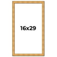 thumbnail image 1 of 16x29 Frame Gold Rustic Solid Wood Picture Frame | 1.25 Inch Wide Moulding | Rustique Gold, 1 of 8