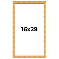 16x29 Frame Gold Rustic Solid Wood Picture Frame | 1.25 Inch Wide Moulding | Rustique Gold