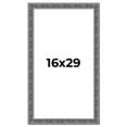 thumbnail image 1 of 16x29 Frame Silver Black Rustic Sonoma Solid Wood Picture Frame | 1.5 Inch Moulding Width |, 1 of 8