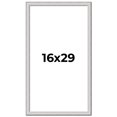 thumbnail image 1 of 16x29 Frame Silver Inner Slope Bevel Picture Frame | 1 Inch Moulding Width | 0.75 Inch Rabbet Depth, 1 of 8