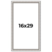 16x29 Frame Silver Real Wood Picture Frame Width 1.25 Inches | Interior Frame Depth 0.5 Inches |