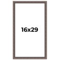 thumbnail image 1 of 16x29 Frame Silver Real Wood Picture Frame Width 1.25 Inches | Interior Frame Depth 0.5 Inches |, 1 of 8
