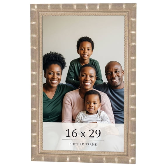 16x29 Frame Silver Real Wood Picture Frame Width 1.5 inches | Interior Frame Depth 0.5 inches |