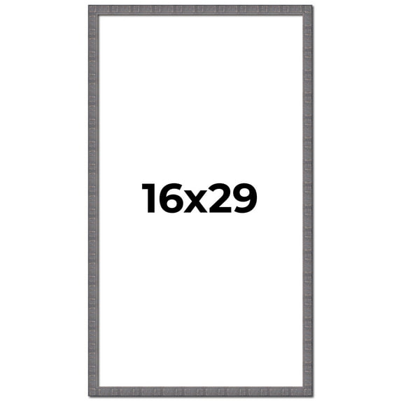 16x29 Frame Slate Blue Distressed Rustic Solid Wood Picture Frame | 0.75 Inch Moulding Width |