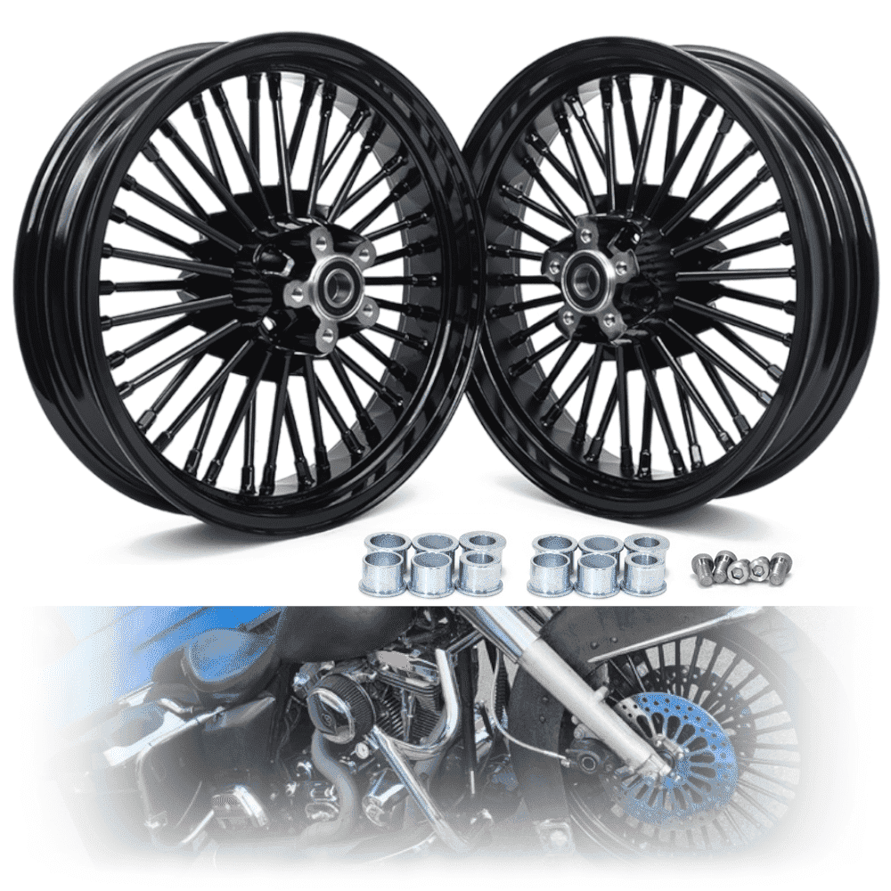 16x3.5 Fat Spoke Wheels Rims for Harley Softail Heritage Fatboy Deluxe ...