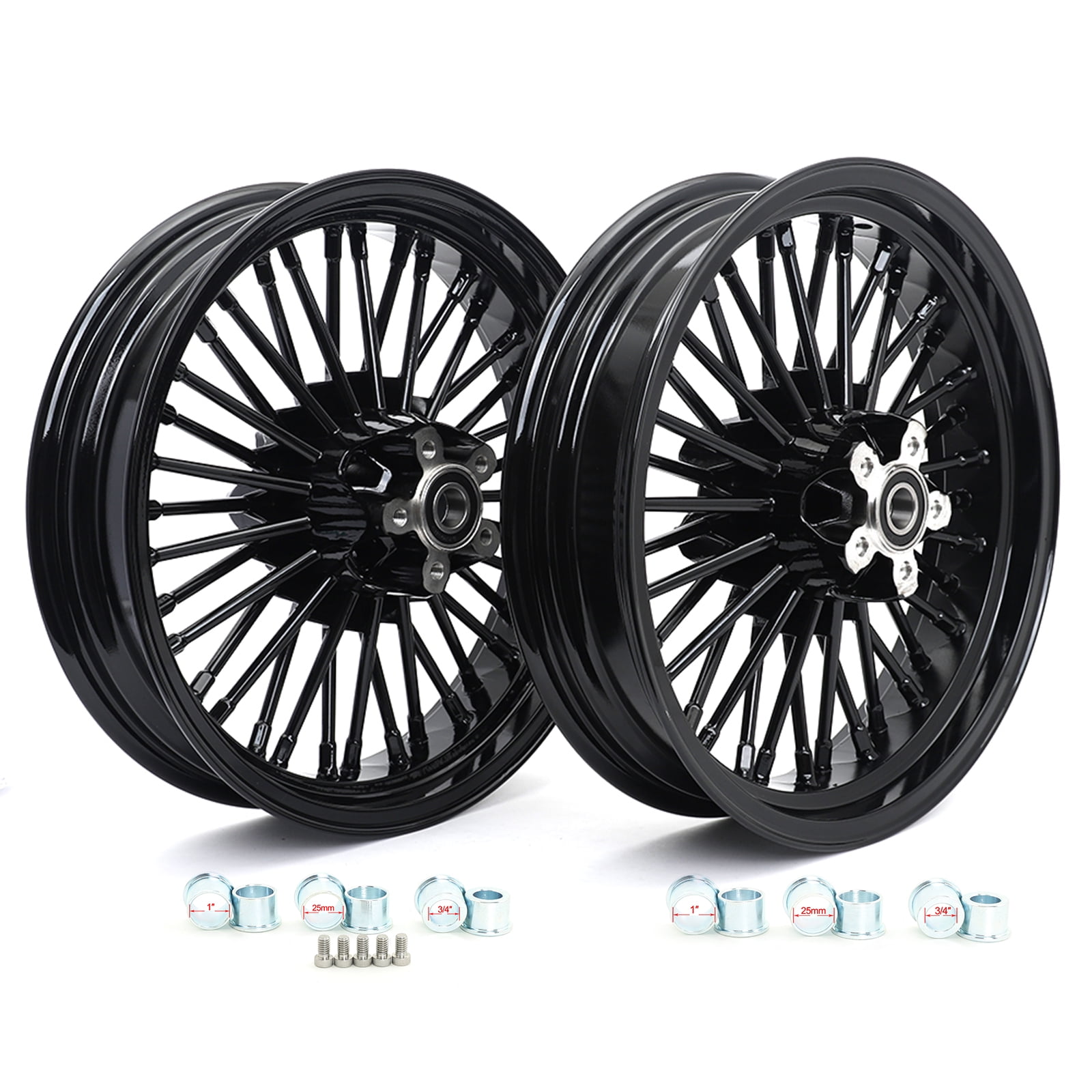 16x3.5 Fat Spoke Wheels Rims for Harley Softail Heritage Fatboy Deluxe Deuce