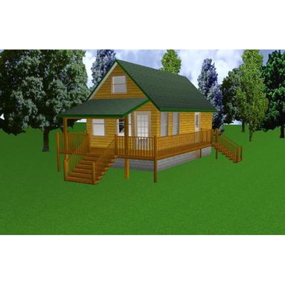 16x30 Cabin w/Loft Plans Package, Blueprints & Material List
